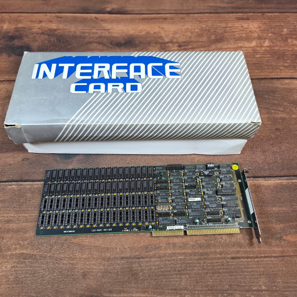 LCS LCS-8661 REV:B2 Interface Card ISA RAM Expansion Board Green Good Vintage